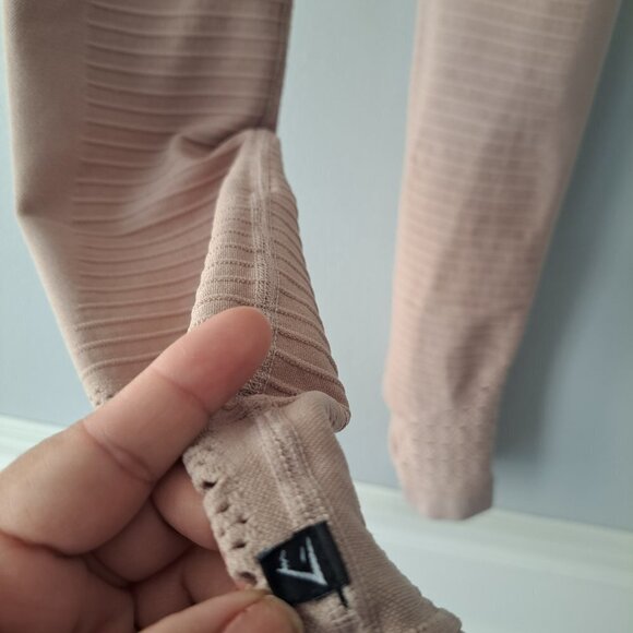 Gymshark Beige Energy + Seamless Womens Leggings Size XS/Small Sport Athltetic - Picture 12 of 15